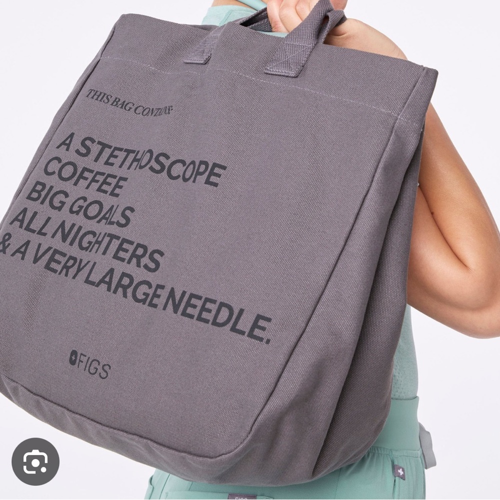 Gray FIGS Tote Bag